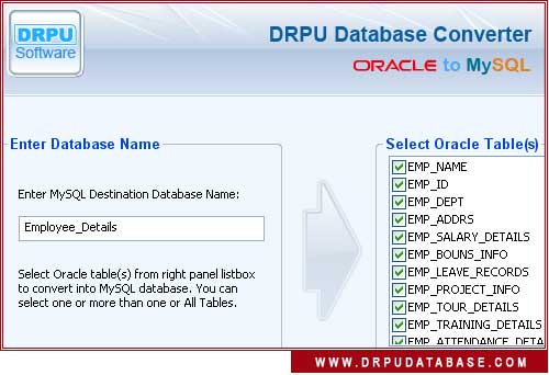 Oracle to MySQL