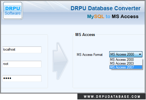 DRPU Conversion Software - MySQL to MS Access