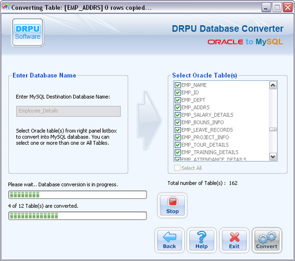 Oracle to MySQL Database Converter Software Step 3