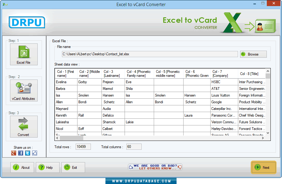 Excel sheet along with data view